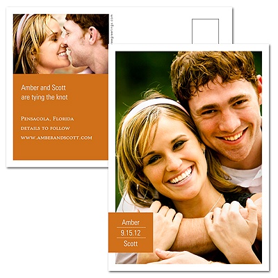 Picture Perfect -- Vertical Save the Date Postcard