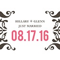 Divine Damask -- Wedding Favor Stickers