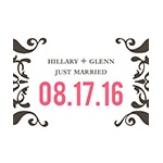 Divine Damask -- Wedding Favor Stickers