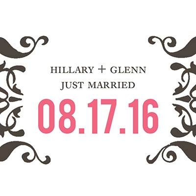 Divine Damask -- Wedding Favor Stickers
