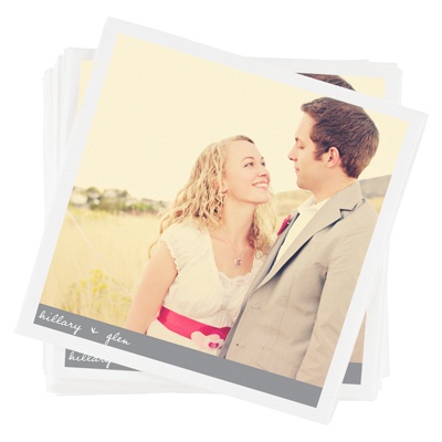 Newlywed Banner -- Personalized Photo Napkins