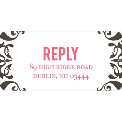 Divine Damask -- Wedding Address Labels