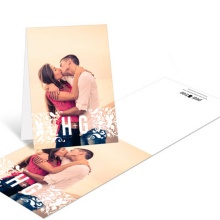 Divine Damask -- Photo Wedding Thank You Cards