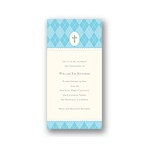 Faith -- Blue Baptism Invitations