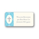 Faith -- Blue Address Label