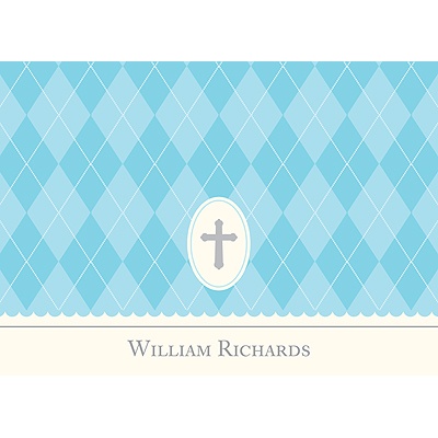 THE GOLDEN TICKET -- BOY PHOTO BIRTH ANNOUNCEMENT, 2in. x 4in. Folded Holiday Card