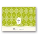 Faith -- Green Personalized Note Card