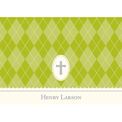 THE GOLDEN TICKET -- BOY PHOTO BIRTH ANNOUNCEMENT, 2in. x 4in. Folded Holiday Card