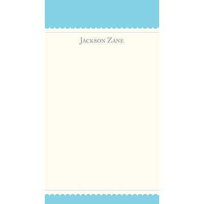 Simplicity -- Blue Personalized  Note Cards