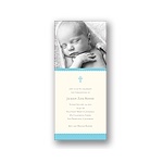 Simplicity -- Blue Baptism Invitations