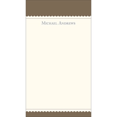 Simplicity -- Brown Personalized  Note Cards