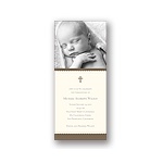 Simplicity -- Brown Baptism Invitations