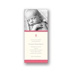 Simplicity -- Pink Baptism Invitations