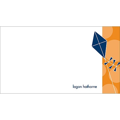 Time to Soar -- Blue Personalized Note Card