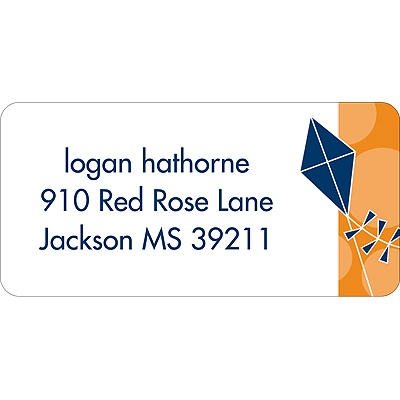 Time to Soar -- Blue Address Label