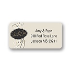 Love Story -- Black Address Label