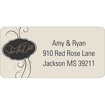 Love Story -- Black Address Label