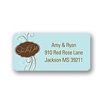 Love Story -- Blue Address Label