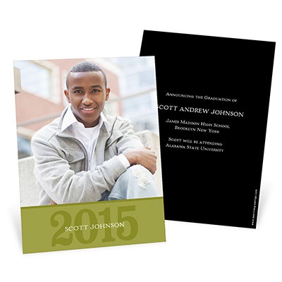 THE GOLDEN TICKET -- BOY PHOTO BIRTH ANNOUNCEMENT, 2in. x 4in. Folded Holiday Card