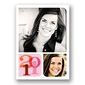 Classy Shapes -- Orange Personalized Note Card