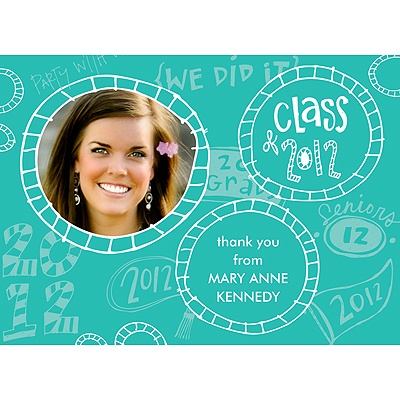 Sketches -- Aqua Thank You Card