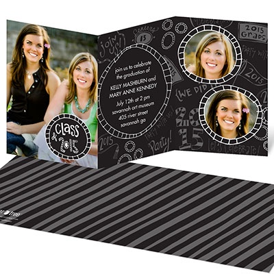 Sketches for Two -- Photo Graduation Invitations