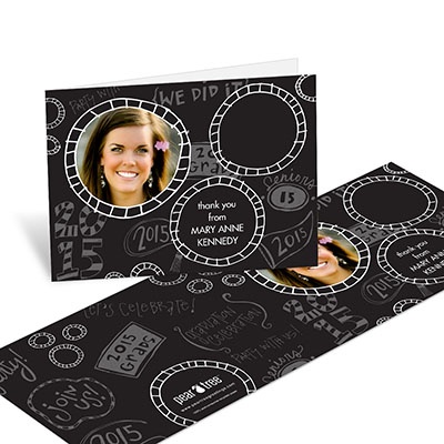 THE GOLDEN TICKET -- BOY PHOTO BIRTH ANNOUNCEMENT, 2in. x 4in. Folded Holiday Card