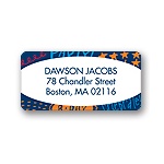 Doodles of Fun -- Blue Address Label