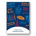 Doodles of Fun -- Blue Thank You Card