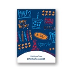 Doodles of Fun -- Blue Thank You Card