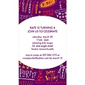 Doodles of Fun -- Purple Birthday Invitation