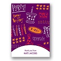 Doodles of Fun -- Purple Thank You Card