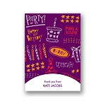 Doodles of Fun -- Purple Thank You Card