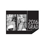 Striped Success -- Graduation Photo Magnets