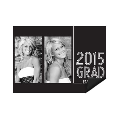 Striped Success -- Graduation Photo Magnets