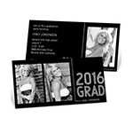 Striped Success -- Photo Graduation Invitation Horizontal