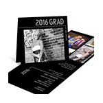 Striped Success -- Photo Graduation Invitation