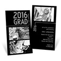 Striped Success -- Photo Graduation Invitation Vertical