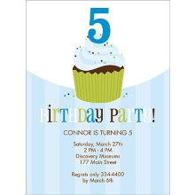 Sweet Sprinkles -- Blue Birthday Invitation