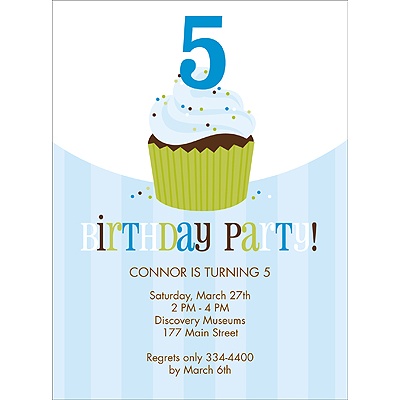 Sweet Sprinkles -- Blue Birthday Invitation