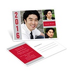 Three Photos - Graduation Postcard Invitations