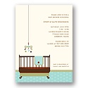 Lullaby Baby -- Aqua Baby Shower Invitation
