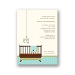 Lullaby Baby in Aqua -- Baby Shower Invitations