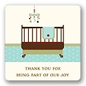 Lullaby Baby in Aqua -- Baby Shower Favor Stickers