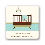 Lullaby Baby in Aqua -- Baby Shower Favor Stickers