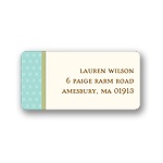 Lullaby Baby -- Aqua Address Label