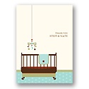 Lullaby Baby -- Aqua Thank You Card