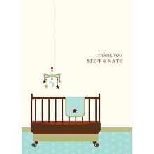 Lullaby Baby -- Aqua Thank You Card