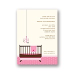 Lullaby Baby in Pink -- Baby Shower Invitations