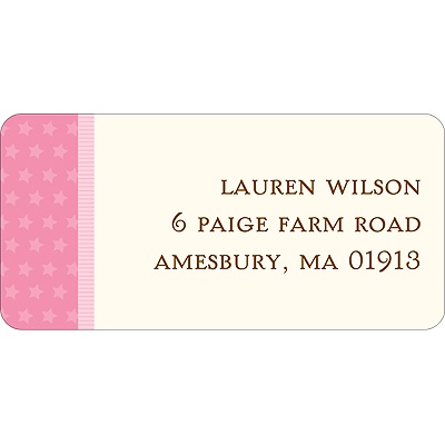 Lullaby Baby -- Pink Address Label